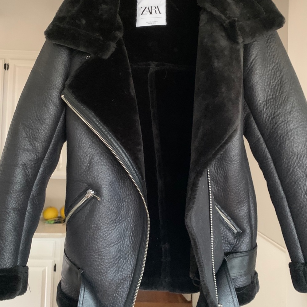 Zara shearling jacket